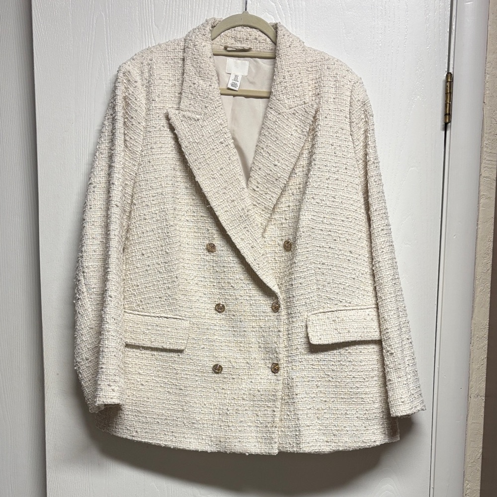 H&M Boucle‎ Cream Blazer